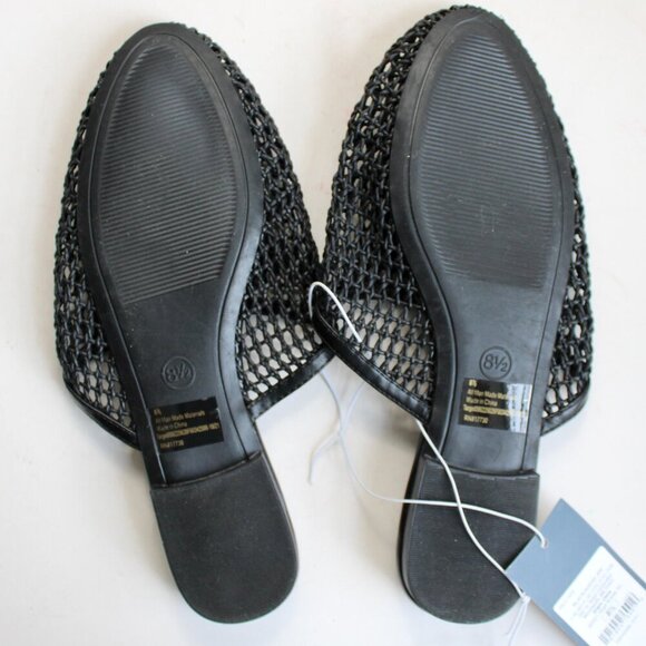 Universal Thread Target Women's Black Faux Leather Jen Mules Flats Size 8.5 NWT - Picture 2 of 5